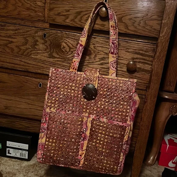 RARE EUC Vera Bradley wicker purse - Picture 1 of 16